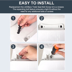 2025 Prezzo di fabbrica Viti per sedile WC in SS304, Dadi in gomma espandibili, Viti con guarnizione e blocco superiore per applicazioni bagno - Product Image 4