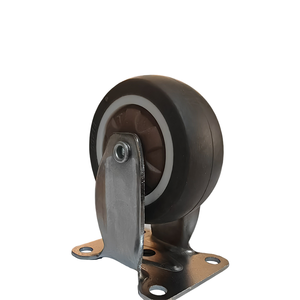 Fabricación de fábrica Venta directa Barato Marrón PVC/PP/TPR Goma Silla de oficina Rueda y rueda para muebles industriales con cerradura - Product Image 3