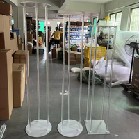 Centres de table de mariage, vase à fleurs carré en acrylique, support pour fleurs, décorations pour tables de fête, décoration élégante pour mariages