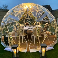 Dôme géodésique de 3 à 15 m, tente imperméable en PVC avec structure en acier, dôme igloo pour glamping, hôtel, mariage, camping, taille personnalisée