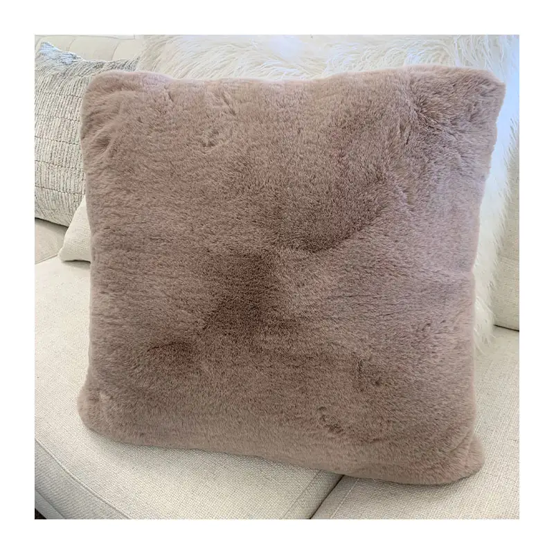 Sang trọng sang trọng Faux Fur Đệm gối bao gồm 45x45cm ném gối Faux Fur Cushion Cover cho sofa và ghế