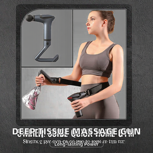 Pistolet de massage par percussion fasciale OEM Deep Tissue 12 vitesses, 4 têtes de massage, contrôle de la vitesse et de la durée, autonomie de 6 à 8 heures, détachable et extensible - Product Image 2