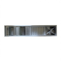 Égouttoir à couverts en acier inoxydable, support de séchage personnalisé pour couteaux et fourchettes à insérer dans l'évier, organisateur multifonctionnel pour ustensiles de cuisine