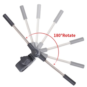Sombrilla para Exteriores con Protección UV y Resistente al Viento de 46 Pulgadas, Sombrilla para Sillas de Playa, Carritos de Golf, con Abrazadera - Product Image 5