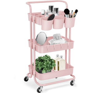<span class=keywords><strong>Steelite</strong></span>-carrito de cocina de 3 niveles, carrito de Metal con cesta - Product Image 1