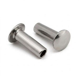 Remaches de Aluminio y Acero Inoxidable 304 de Alta Calidad, Cabeza Plana, Remaches Semi-Tubulares DIN 6791 - Product Image 1