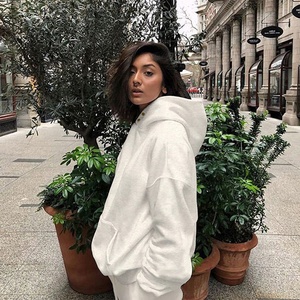 Hoodie Oversize Gaya High Street Solid Musim Gugur Unisex, Jaket Trendy Gaya Amerika - Product Image 2