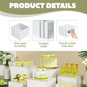 Trắng 5 mặt Acrylic lưu trữ hiển thị hộp xách tay bán lẻ hiển thị trường hợp Acrylic Hộp cho đồ chơi bánh & sưu tầm - Product Image 4