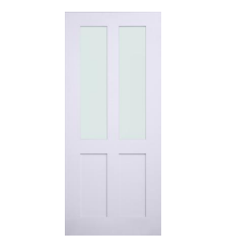 4 Panel Glass MDF Interior Door