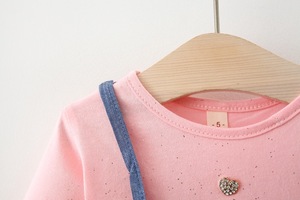 Vestiti da partito delle ragazze delle bretelle operate dei <span class=keywords><strong>Jeans</strong></span> della donna dell'abbigliamento del bambino della cina - Product Image 3
