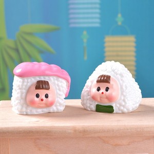 6 Stijlen Creatieve Simulatie Voedsel Speelgoed Mini Hars Ambachten Mini Sushi Baby Gezicht Ambachten Japanse Keuken Miniaturen Voor Poppenhuis - Product Image 4