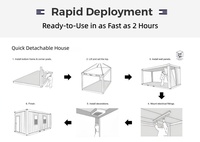 Maison conteneur moderne de 20 pieds, modulaire, fonctionnelle, durable, à installation rapide, portable, pour usage extérieur, fabriquée directement en usine, avec panneaux sandwich.
