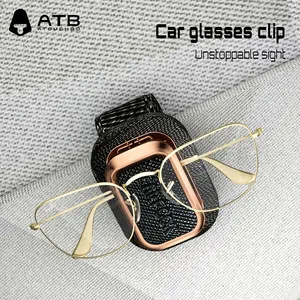 Accesorios para coche DIKA, parasol automático, soporte para gafas, gafas de sol, Clip, logotipo de coche, soporte para gafas de sol