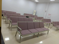 Fauteuil de bureau durable à structure métallique, chaise d'attente pour visiteurs, 2 chaises d'attente pour aéroport, hôpital, patient, infusion