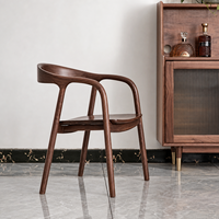 Chaise de salle à manger nordique en bois massif avec accoudoirs, chaise d'appoint pour la maison, chaise de loisirs pour salle à manger, bureau et salon de thé