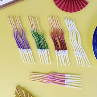 KLS 1 pièce Bougie universelle multicolore en paraffine, chiffres 0 à 9, à flamme unique, pour décorations de fête d'anniversaire et de Pâques
