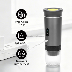 Machine à café portable 3-en-1 avec batterie intégrée USB-C, compatible capsules et café moulu, idéale <span class=keywords><strong>pour</strong></span> le <span class=keywords><strong>camping</strong></span>, les voyages, les <span class=keywords><strong>camping</strong></span>-cars, cadeau - Product Image 3