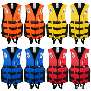 Giubbotto di Salvataggio in Nylon Resistente, Taglia Universale per Uomini e Donne, Dispositivo di Galleggiamento ad Alta Visibilità per Sicurezza Marina, Rafting e Moto d'Acqua - Product Image 2