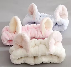 أزياء جديدة سبا أغطية الرأس للوجه للنساء الفتيات ماكياج الشعر أفخم لطيف غسل الوجه القط الأذن هيرباند - Product Image 1