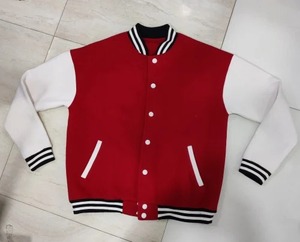 Indian Exporter Varsity Cotton <b>Fleece</b> <b>Jacket</b> Unisex College Style Letterman <b>Jacket</b> with Ribbed Cuffs Casual Wear For Sale - Product Image 2