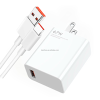 Chargeur rapide US Plug 67W avec câble 6A Type C 67W adaptateur secteur USB pour Xiaomi Mi 12 11 POCO X5 X4 Pro Redmi Note 9 10 11 Pro
