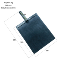 Pelle en acier de haute qualité 1.5 m manche en bois de frêne chauve-souris en caoutchouc ignifuge Basic Fire Swatter Rectangular