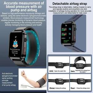 Montre connectée de luxe S11 avec mesure de la pression artérielle et ECG, test précis par pompe à air de type ballon, suivi d'activité physique - Product Image 3
