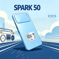 Téléphone Tecno Spark 50 avec stabilisateur gimbal, boîte mystère, téléphone portable