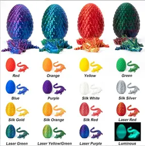 Hochwertige kundenspezifische 3D-gedruckte mehrfarbige chinesische Drachenkreaturschmuck Kristall-Drachen-Eier