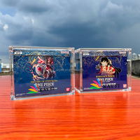 Boîte de présentation en acrylique avec couvercle magnétique pour One Piece OP-01 OP-02 Booster anglais scellé Première impression Stockage
