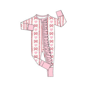 Personalización bebé niña Día <span class=keywords><strong>de</strong></span> San Valentín corazón estampado Loungewear conjunto niñas pijama traje niños ropa - Product Image 4