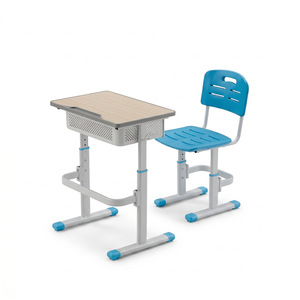 Customized Color Metal Modern <b>Adjustable</b> School Use Commercial Grade Writing <b>Table</b> and Chair SONGYE 1 Year Warranty ST-208E Adju - Product Image 1