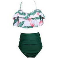 HY- HYO1801W Penjualan Terlaris Pakaian Pantai Wanita Modis Bermotif Bunga Pinggang Tinggi Warna-warni  Bikini Pantai Motif Brasil