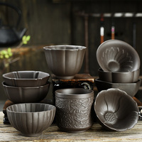 Tasse à thé Kung Fu en porcelaine, artisanale, style chinois, motif nuage, pour la préparation et la dégustation du thé, pour le bureau/la maison