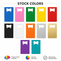 Décapsuleur de bouteille format carte, logo personnalisé, porte-clés en métal, décapsuleur de bière, plusieurs couleurs, plat, vente en gros, cadeau