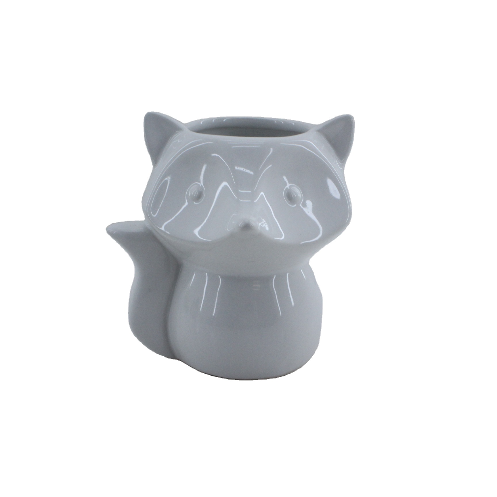 Керамический горшок с животными, лисицей и цветами, милый домашний мини-горшок с реалистичным дизайном на заказ, садовое украшение для комнатных растений