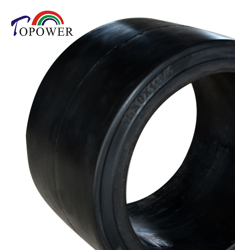 China 15X9X11 1/4 Solid Press on Tire SM Tread for Industrial Applications Forklift Pallet Truck