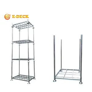 Racks de empilhamento para transporte de carga alimentar, suporte de quatro postes para serviços pesados em E-deck