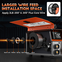 FEIFANKE 2025 110V/220V Nouvelle Arrivée Machine à souder MIG-135 LED MIG MMA à flux avec casque de soudage Acier inoxydable 0,8 mm Portable