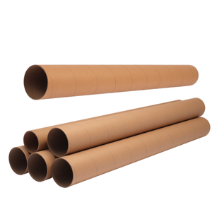 Tube en papier carton de Vina Green Pack Vietnam Emballage postal en textile kraft brun personnalisé - Product Image 5