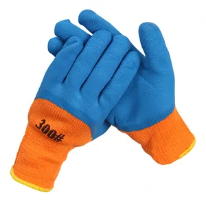 Sarung tangan musim dingin Terry tebal, sarung tangan kerja termal busa lateks tugas berat