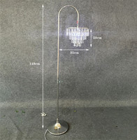 Lustres de sol en acrylique européens pour décoration de couloir de mariage, scène et salle de réception, lumière blanche chaude