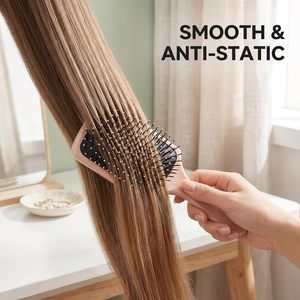 Brosse coiffante à succès avec coussin d'air et poils en nylon, démêlante pour cheveux bouclés, peigne de définition avec manche en plastique pour usage domestique - Product Image 4