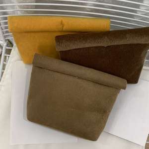 Sac de rangement pliable grande capacité en fausse fourrure de cheval, sac de maquillage portable pour femmes - Product Image 2