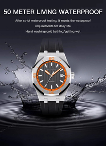 Montre mécanique de marque, cadran en cristal de luxe, boîtier en acier inoxydable, édition limitée, <span class=keywords><strong>calendrier</strong></span>, mouvement automatique 8215, 5 BAR étanche - Product Image 3