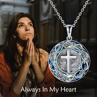 Bijoux fins, pendentif rond personnalisé en argent sterling 925, collier urne pour cendres