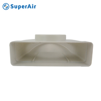 Systèmes de conduits d'air plats rectangulaires en PVC de haute qualité, adaptateur rond à rectangulaire