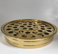 Ensemble de vaisselle de communion en acier inoxydable doré à 5 couches