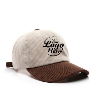 Custom Baseball <b>Cap</b> 5 Panel <b>Cap</b> <b>Men</b> Women Adjustable Corduroy Snapback <b>Cap</b> Polo Dad Hat Hip Hop <b>Flat</b> Hats - Product Image 1