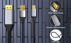 พอร์ตแสดงผลแบบสัมผัสเพื่อใช้กับ4K60Hz สาย USB-C พร้อมอะแดปเตอร์สาย USB สำหรับ <span class=keywords><strong>nreal</strong></span> Air VR MacBook pro/air 2020 - Product Image 3